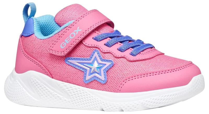 Geox J Sprintye Girl A Trainers, Pink/Indigo, 34 EU