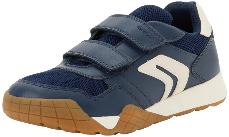 Geox J Rann-e Boy A Basketball, Navy Lt Ivory, 28 EU