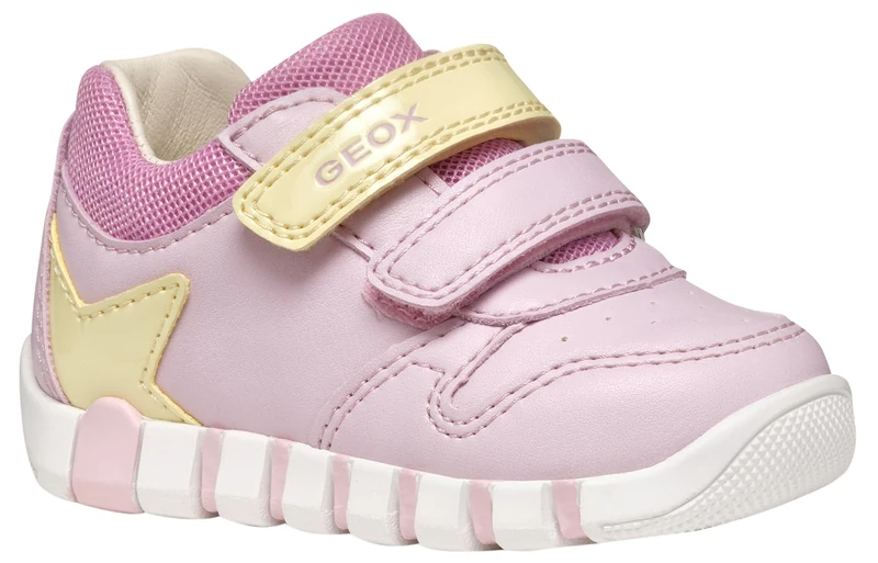 Geox Boys' Girls' B IUPIDOO Girl A Trainers, Pink/LT Yellow, 25 EU