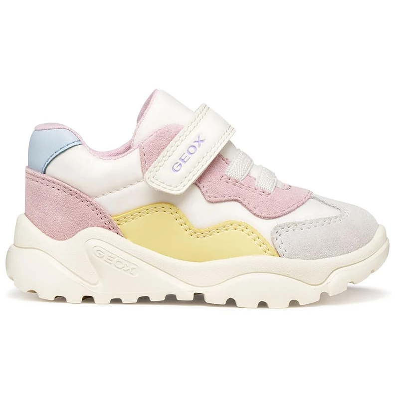 Geox Boys Girls B CIUFCIUF Girl B Trainers, Off White/Rose, 25 EU