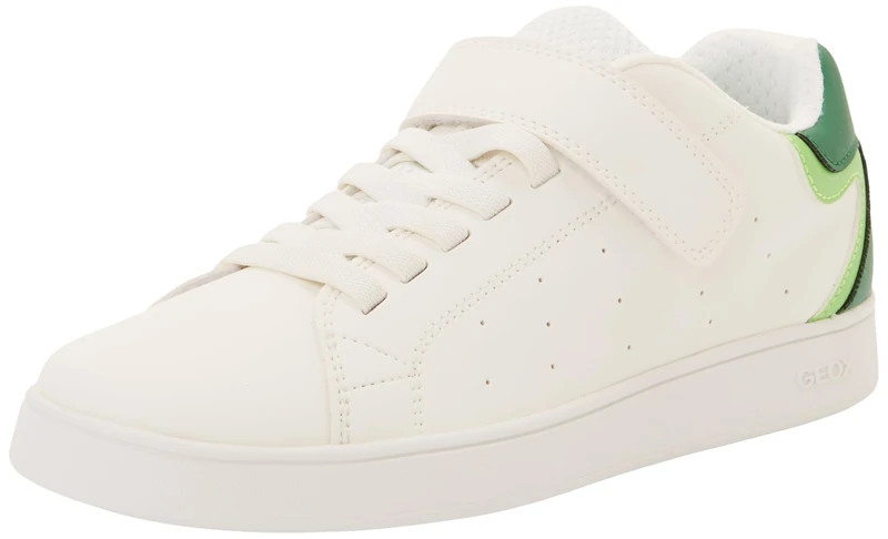 Geox J Eclyper Boy A Sneaker, White Green, 11 UK Child