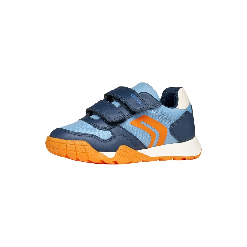 Geox J RANN-E Boy A Trainers, LT AVIO/LT Navy, 28 EU