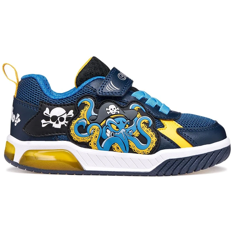 Geox J Inek Boy C, Sneakers, Navy Yellow, 36 EU/UK 3