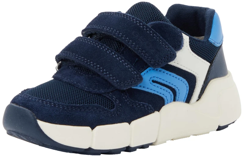 Geox B Flexyper Mini Boy Trainers 0-24, Navy Azure, 3.5 UK