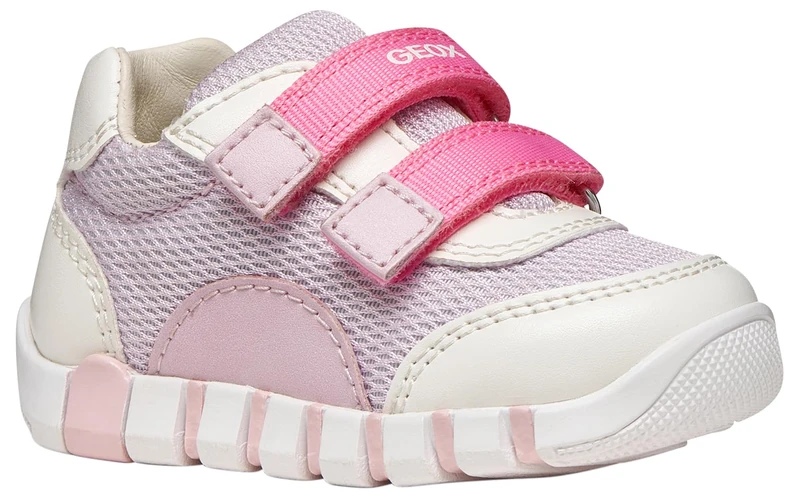 Geox Boys Girls B IUPIDOO Girl A Trainers, White/Lilac, 26 EU