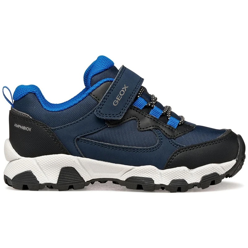 Geox J Magnetar Boy B ABX Sneaker, Navy Royal, 3 UK