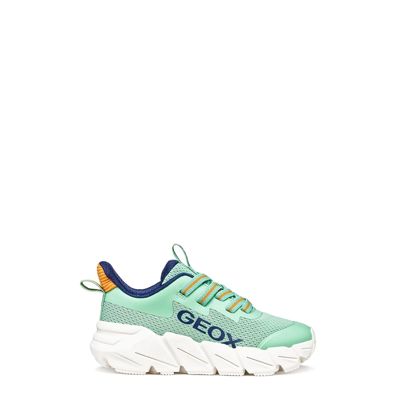 Geox J Flexyper Fast Boy Sneaker, Mint Lt Orange, 10 UK Child