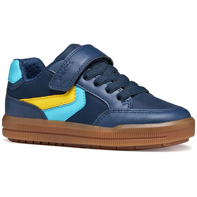 Geox J Arzach Boy A Trainers, Navy/Azure, 29 EU