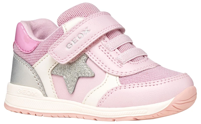 Geox Boys Girls B RISHON Girl A Trainers, Pink/Silver, 25 EU - Image 1