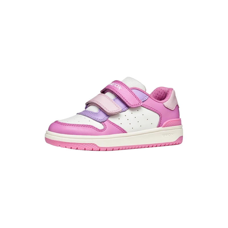 Geox J WASHIBA Girl B Trainers, DK Pink/Lilac, 38 EU / 5 UK