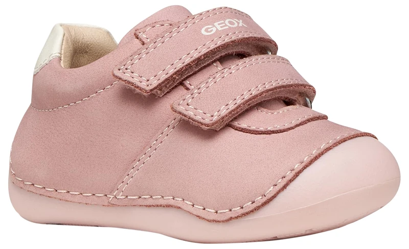 Geox Baby Girls' B TUTIM B Trainers, Old Rose/Off White, 18 EU