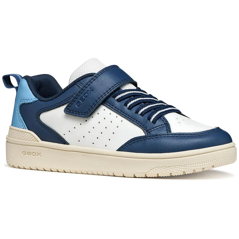 Geox J WASHIBA Boy A Trainers, White/Navy, 29 EU