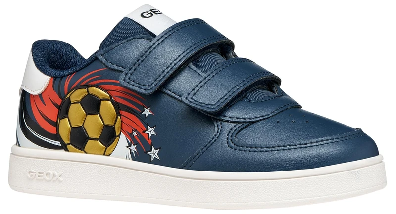 Geox J Eclyper Boy D Sneaker, Lt Navy White, 11 UK Child
