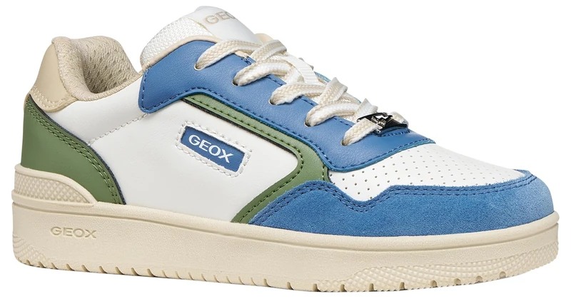 Geox J Washiba Boy D TrainersChildren & Youth, White Dk Sky, 9 UK