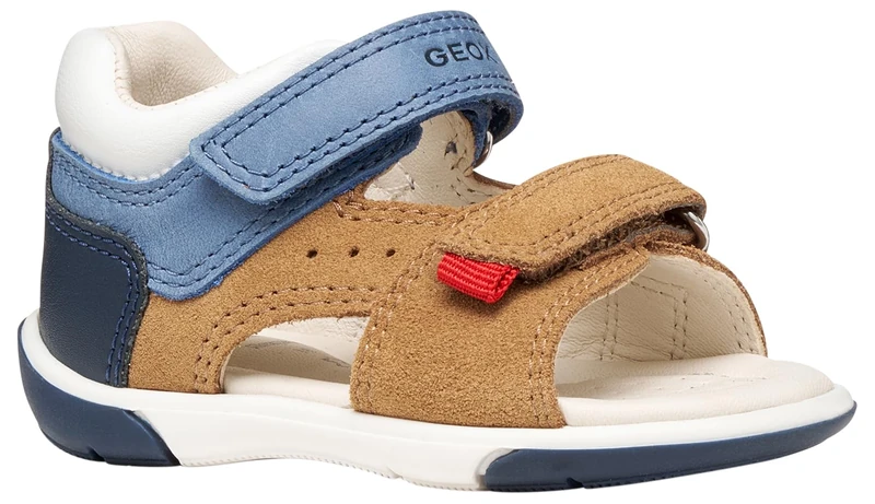 Geox Baby B Sandal Zapito Boy, Caramel Dk Blue, 2.5 UK Child