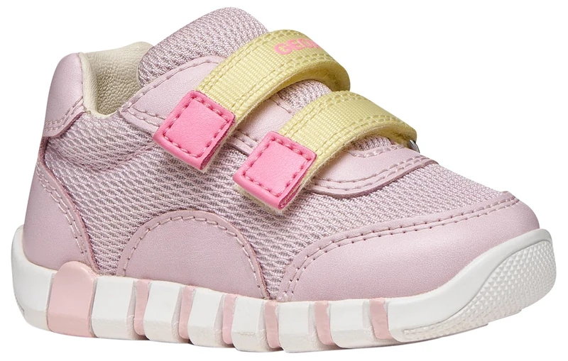Geox Baby Girl B IUPIDOO Girl A Trainers, Pink/LT Yellow, 18 EU