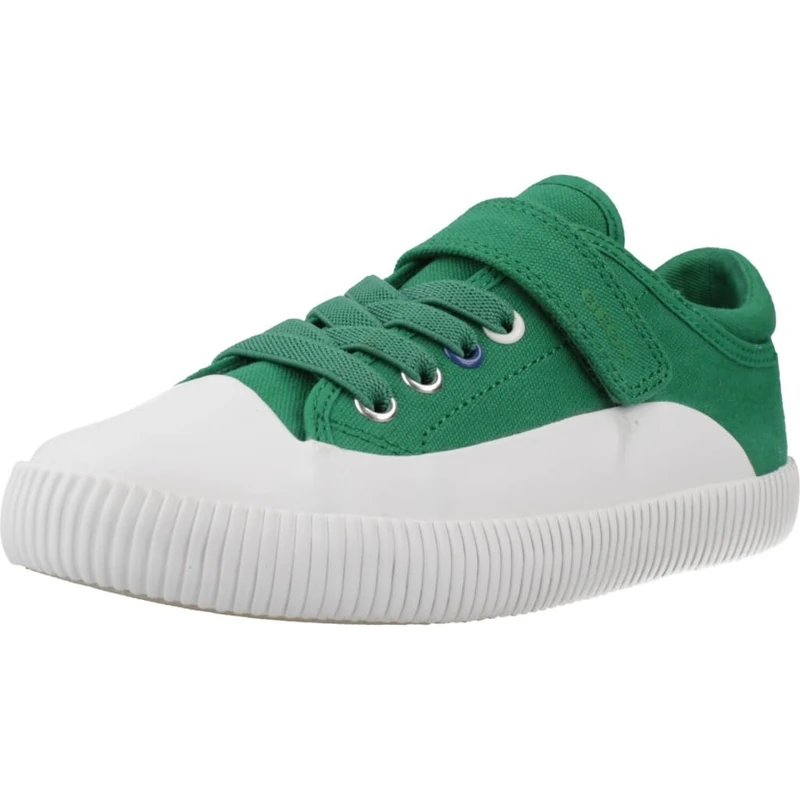 Geox J Tippeste Boy B Trainers, Green/White, 28 EU