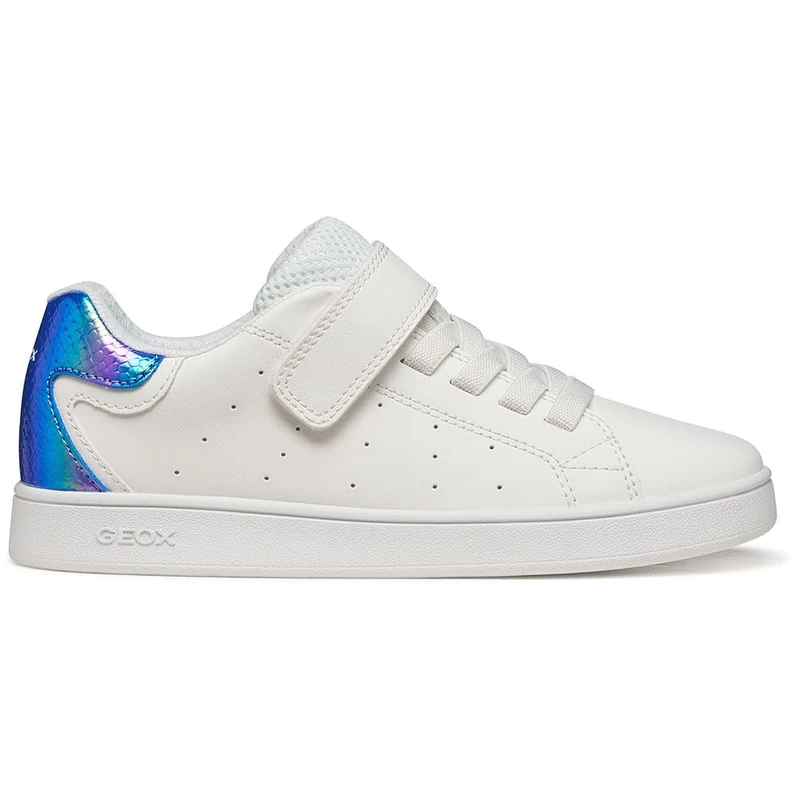 Geox J Eclyper Girl A Trainers, White/Blossom, 28 EU