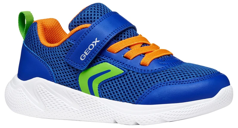 Geox J Sprintye Boy A Trainers, Royal/Orange, 34 EU