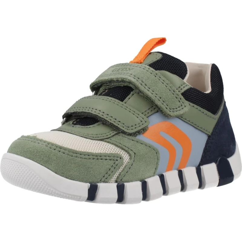 Geox B IUPIDOO Boy D Trainers, Olive/Navy, 25 EU
