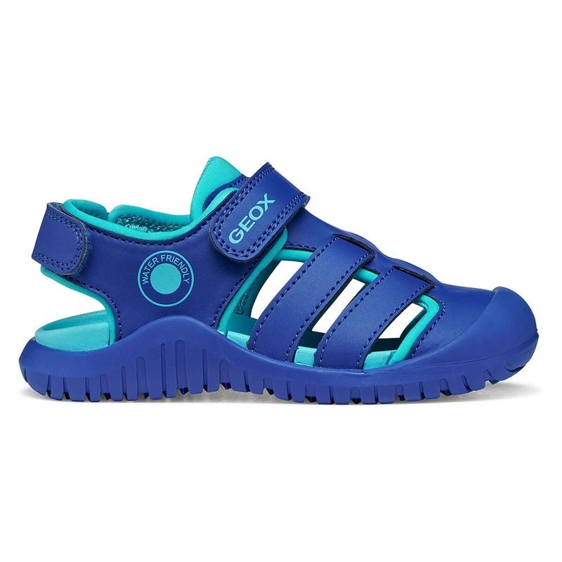 Geox Boy's J S. Fusbetto Pro Bo Sandal, Royal Lt Blue, 33 EU
