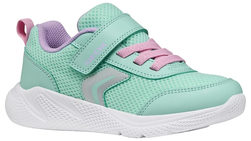 Geox J Sprintye Girl B Trainers, Watersea/Pink, 39 EU