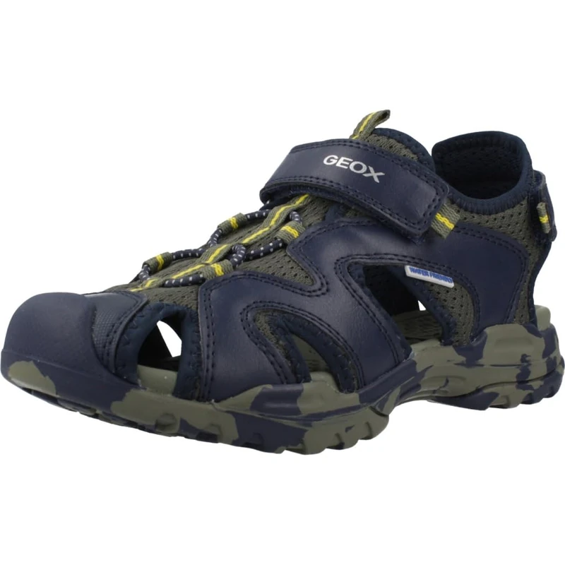 Geox J Borealis Boy C Sandal, Navy Military, 3 UK