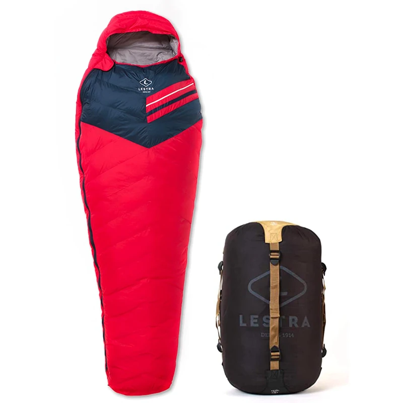 Lestra Sport - Aporia Light - Trekking and Hiking Sleeping Bag - Lightweight and Performance - T° Limit Comfort 2°C - Duck Down - Adult - 210 x 80 cm - 760 g