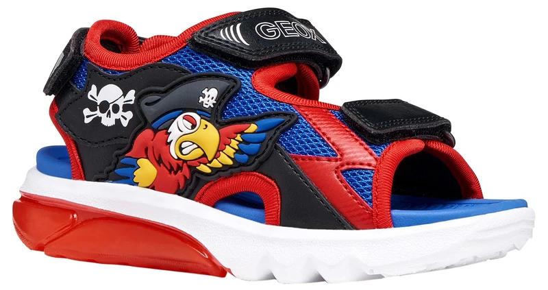 Geox Boy's J Sandal Ciberdron B, Royal Red, 25 EU