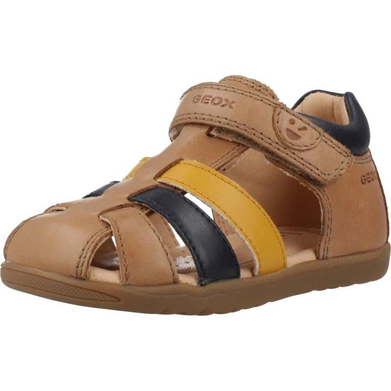 Geox B MACCHIA Boy Sandal, Whisky/Navy, 25 EU