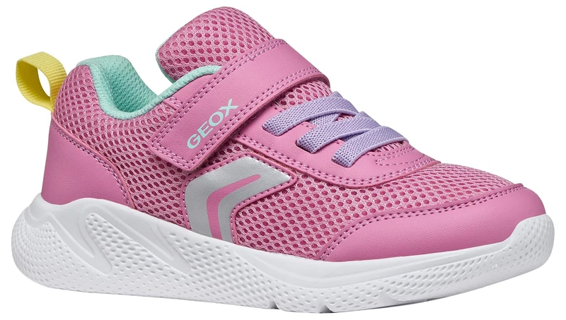 Geox Girl's J Sprintye B Sneaker, Pink Watersea, 1.5 UK