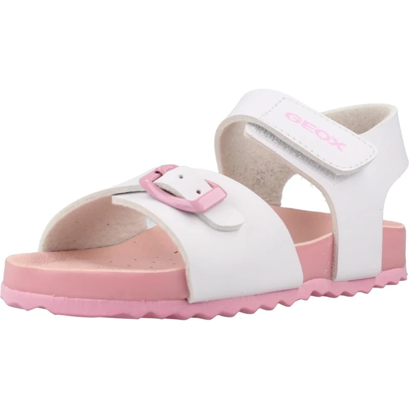 Geox Boys' Girls' B Chalki Girl Sandal, White/Pink, 26 EU - Image 1