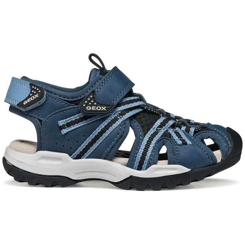 Geox J Borealis Boy B Sandal, Denim Black, 6 UK