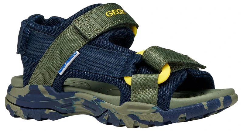 Geox J Borealis Boy E Sandal, Navy Military, 3 UK