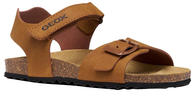 Geox J Ghita Boy B Sandal, Caramel, 27 EU