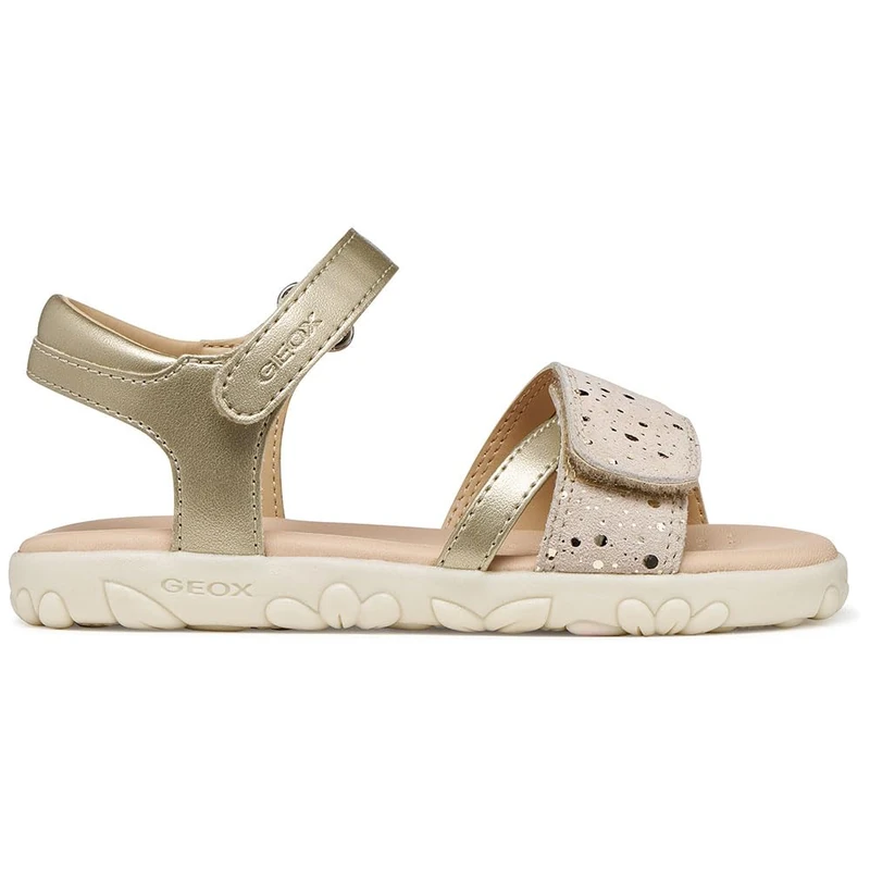 Geox J Haiti Girl Sandal, LT Gold, 31 EU