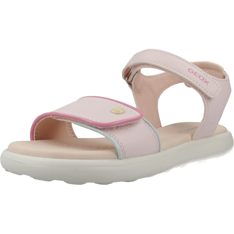 Geox J PUFFYPOP GI Sandal, Pink/Multicolour, 38 EU