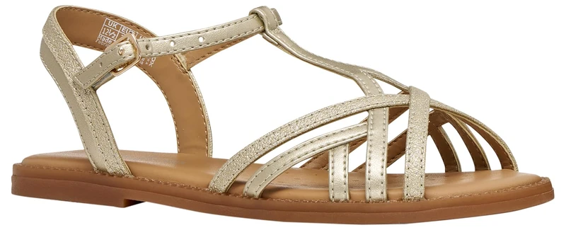 Geox J Karly Girl Sandal, Platinum, 36 EU