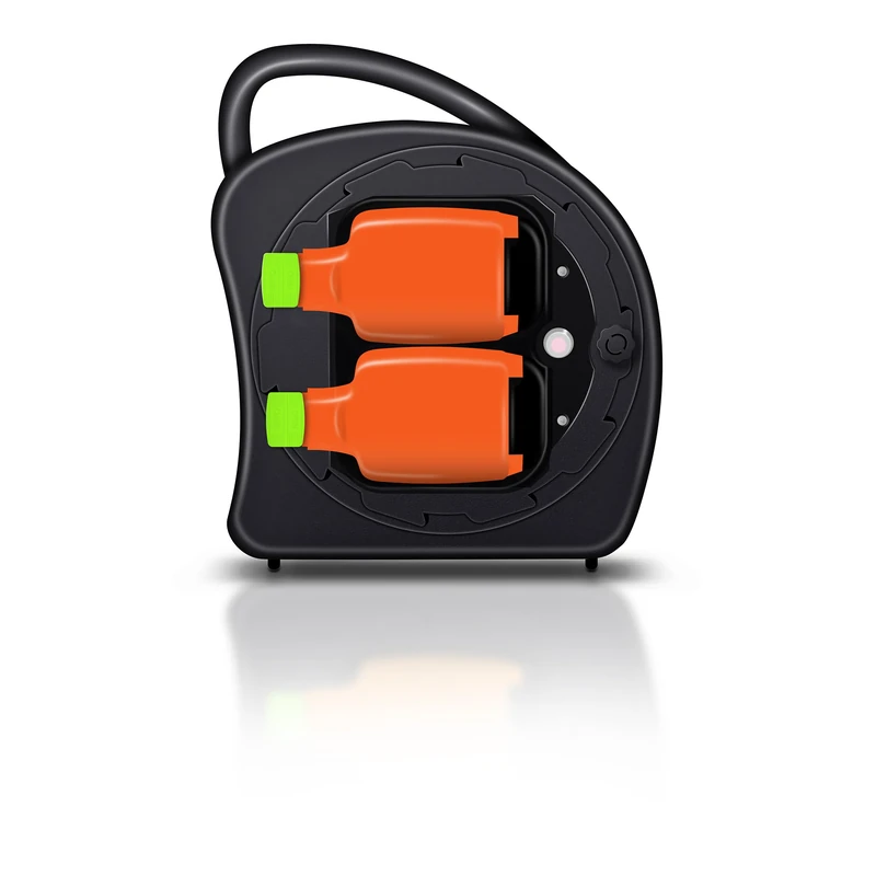 Eagle 2 x UK Socket Outdoor Extension Reel with Handbag Type Holder, Resettable Safety Cut Out Protection, Easy Hold Handle, Winding Handle, UK Plug. Orange Cable Extending Extension Lead 13 Amp IP54