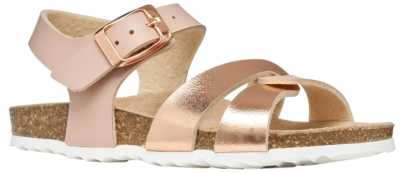 Geox J Adriel Girl B Sandal, LT Rose/Rose Gold, 37 EU