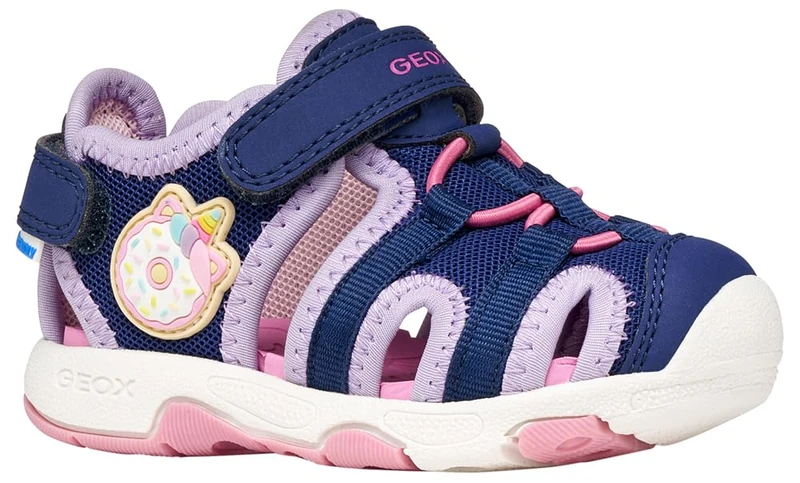 Geox Boy's B Sandal Multy Girl, Navy Lilac, 7.5 UK Child