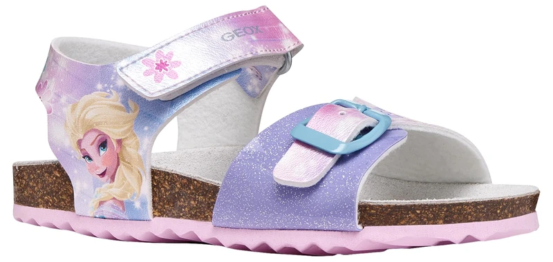 Geox Girl's J Adriel G Sandal, Dk Lilac, 26 EU