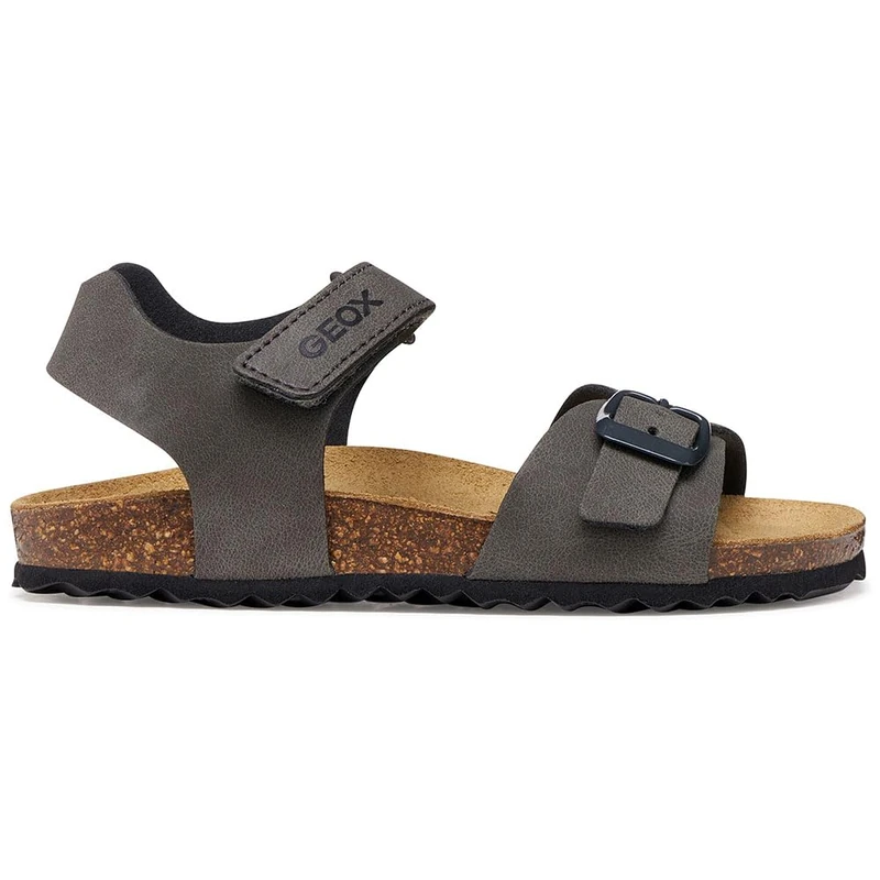 Geox J Ghita Boy B Sandal, Dark Grey, 38 EU