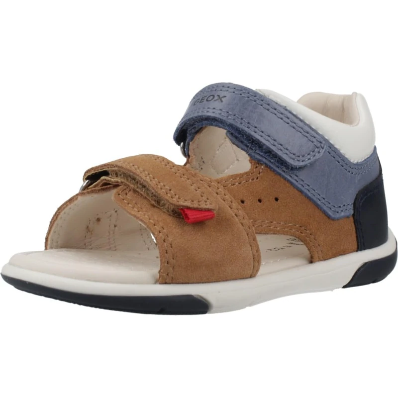Geox B ZAPITO Boy Sandal, Caramel/DK Blue, 26 EU