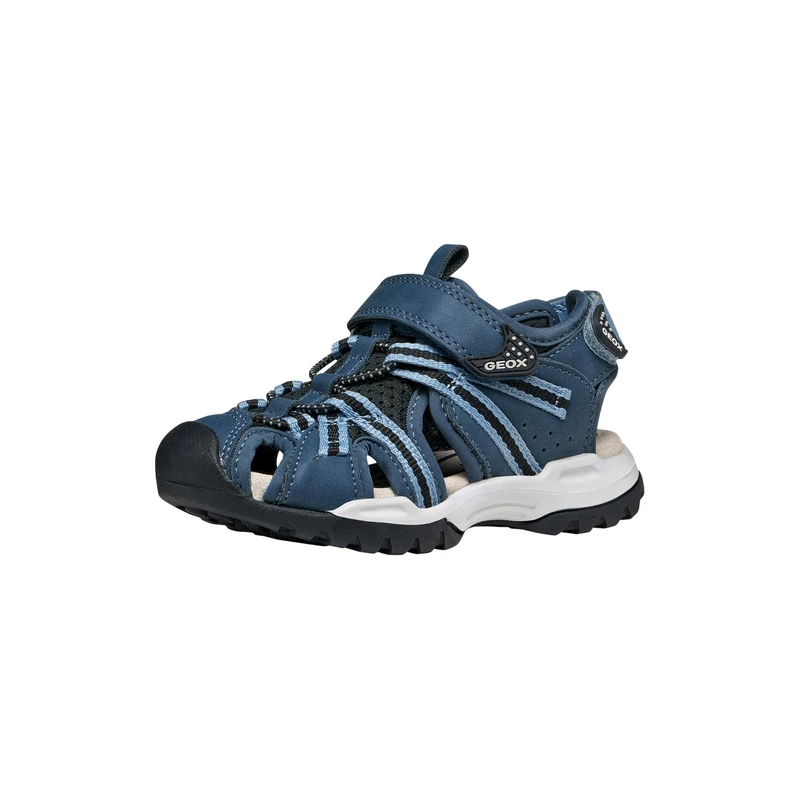 Geox J Borealis Boy B Sandal, Denim Black, 7 UK