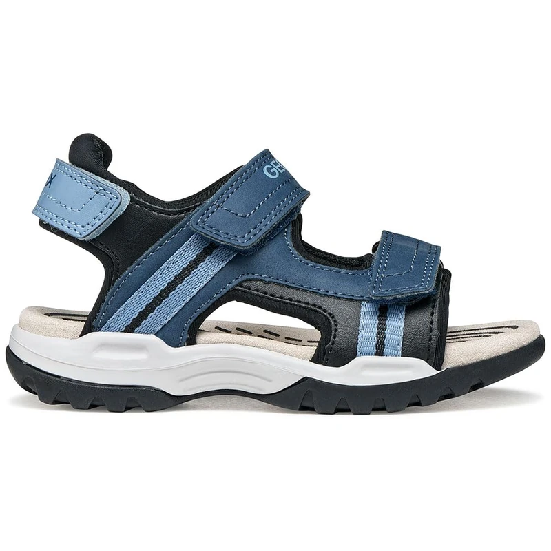 Geox Boy's J Borealis Sandal, Denim Black, 33 EU