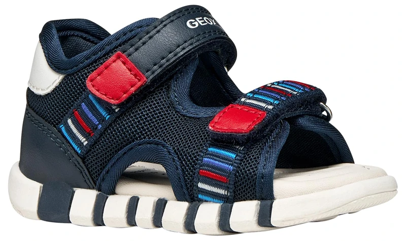 Geox B Sandal Iupidoo Boy, Navy red, 7.5 UK Child