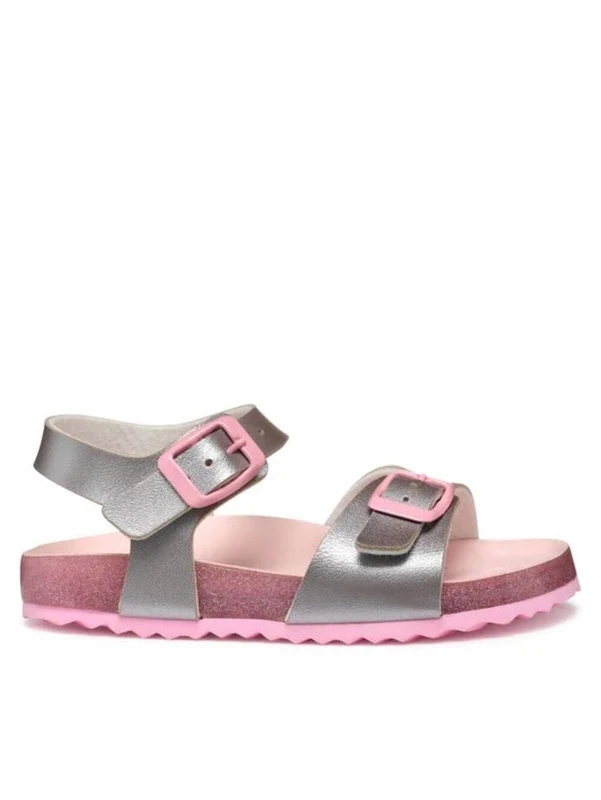 Geox Girl's J Adriel Sandal, Pink Silver, 26 EU - Image 1