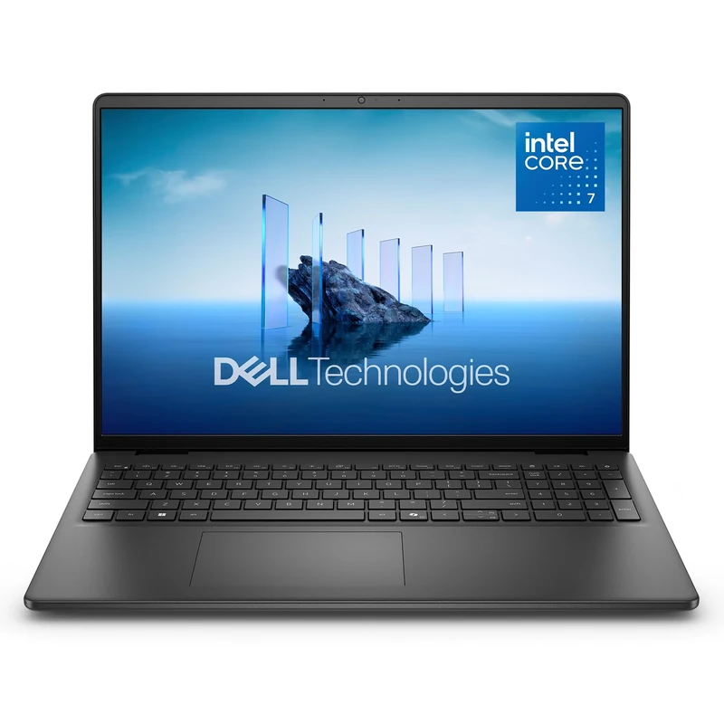 Dell 16 Laptop DC16250-16 FHD+ (1920x1200) Display, Intel Core 7 Series 1, Intel UHD Graphics, 16GB DDR5 RAM, 1TB SSD, Windows 11 Home, Fingerprint Reader, Backlit UK Keyboard – Carbon Black