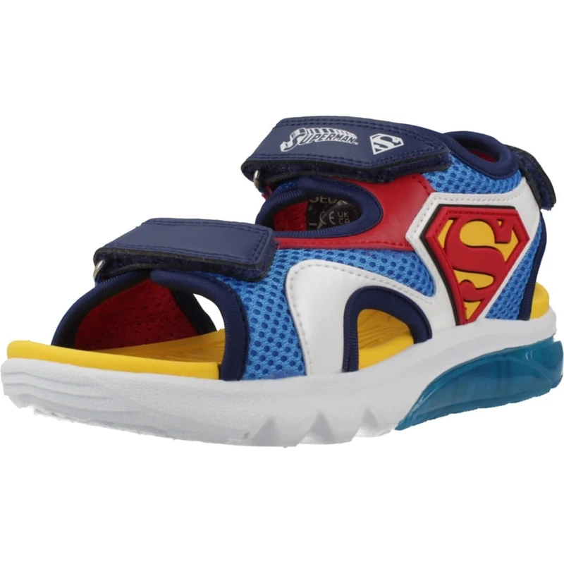 Geox J CIBERDRON B Sandal, LT Blue/Red, 36 EU
